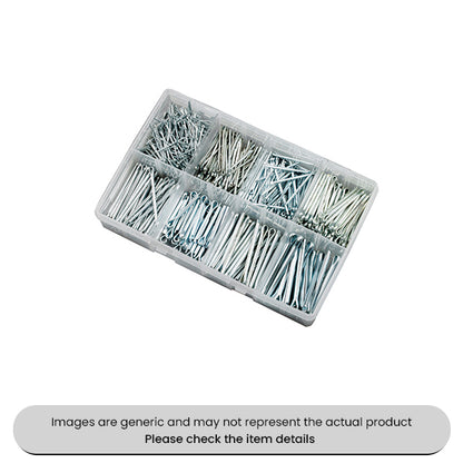Zinc Plated Split Cotter Pins Metric Sizes Assorted Box 600pcs
