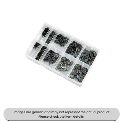 E Retainers Pins, Clips & Rivets Assorted Box 800pcs