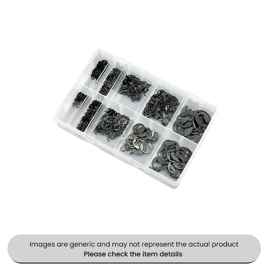 E Retainers Pins, Clips & Rivets Assorted Box 800pcs