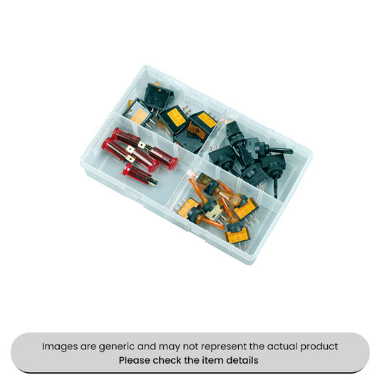 Toggle Switches, Rocker Switches & Warning Lights 12V, 20AMPS Assorted Box 20pcs