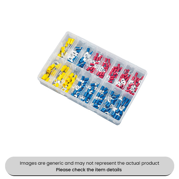 Ring & Fork Terminals Pre-insulated Red, Blue & Yellow Assorted Box 200pcs
