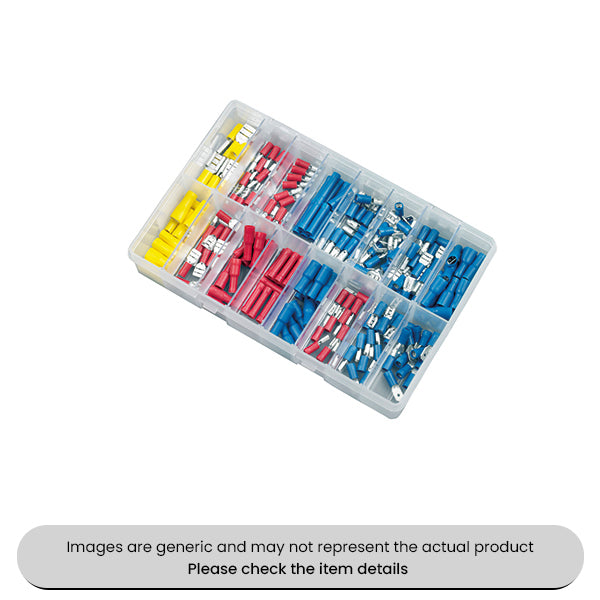 Push On Pre-insulated Terminals Female Spades & Male Blades Assorted Box 200pcs