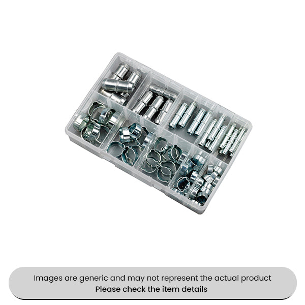 Pipe Repair Kit O Clips & Pipe Joiners Assorted Box 72pcs