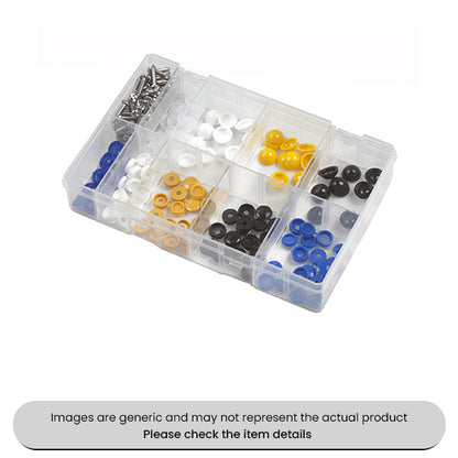Security No. Plate Fixings Cap, Dome and Screws Assorted Box 80pcs