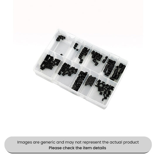 Chemical Black HT & Fasteners Socket Setscrews Metric Sizes Assorted Box 220pcs