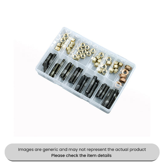 Copper Flashed Exhaust Manifold Studs & Brass Nuts UNF, UNC Assorted Box 80pcs