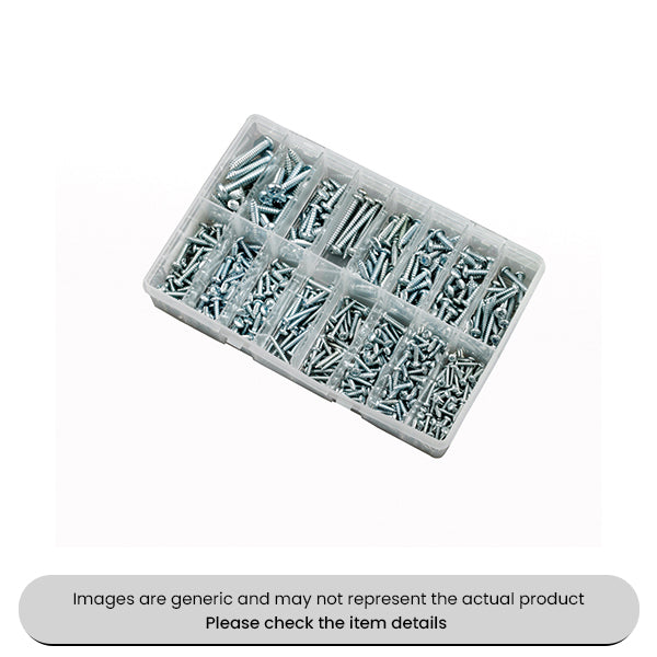 Zinc Plated Self Tapping Screws Cross Head 4-14 Assorted Box 500pcs
