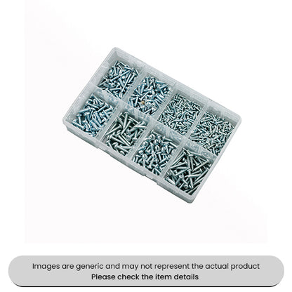 Zinc Plated Self Tapping Screws PZD Pan Head 3-12 Assorted Box 600pcs