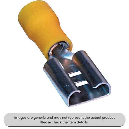 Insulated Terminals Yellow Female Spades and Male Blades Assorted Box 110pcs