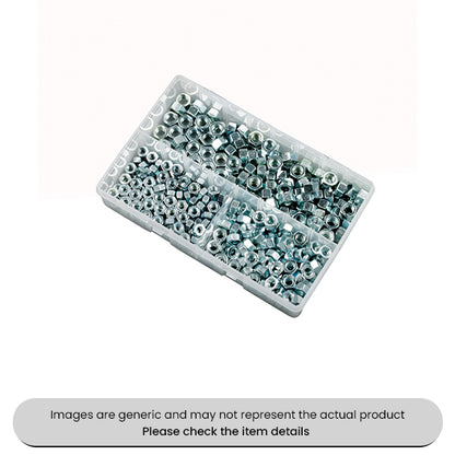 Zinc Plated Steel Nuts UNC Assorted Box 300pcs