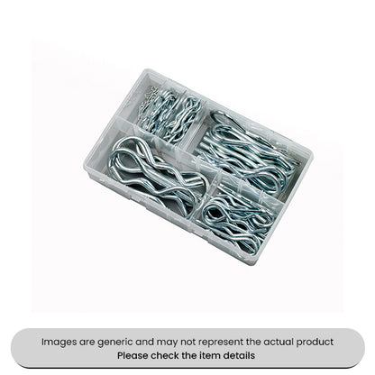 Zinc Plated R-Grips 2-6MM with Disc Pad Pin Clips Assorted Box 75pcs