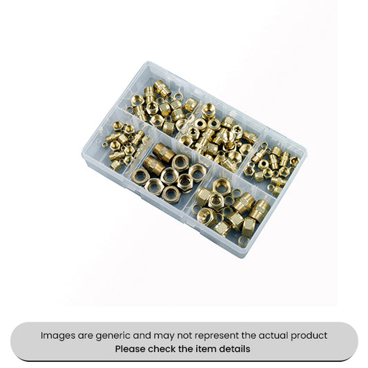 Brass Tube Couplings Metric 4-12MM Assorted Box 25pcs