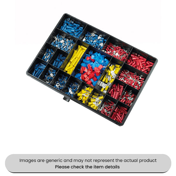 Maxi Assorted Terminals Fully Insulated Female and Male Assorted Box 655pcs