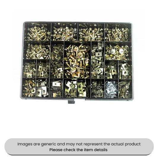 U Nuts, J Nuts and Self Tapping Acme Screws Hexagon Head Assorted Box 730pcs