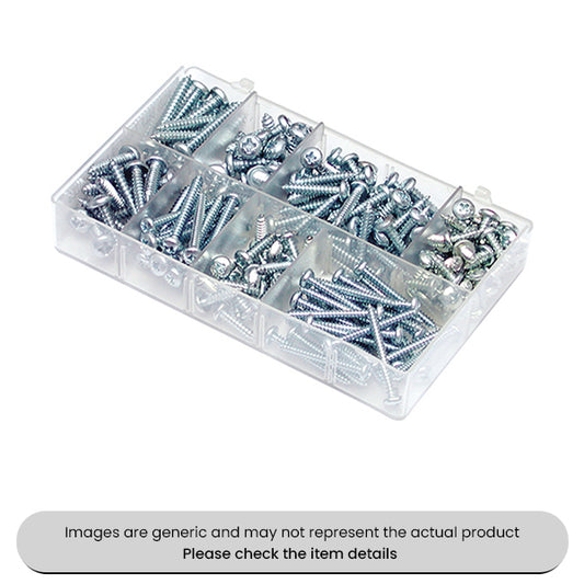 Zinc Plated Mini Self Tapping Screws PZD Pan Head Assorted Box 200pcs
