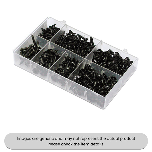 Zinc Plated Mini Self Tapping Screws PZD Flange Head 6-10 Assorted Box 350pcs