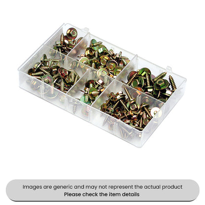 Mini Acme Screws Hexagon Head With Captive Washers Assorted Box 120pcs