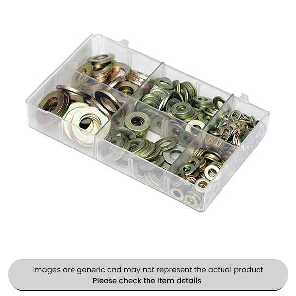 Zinc Plated Mini Flat O Rings Washers Form A 5MM-16MM Assorted Box 375pcs