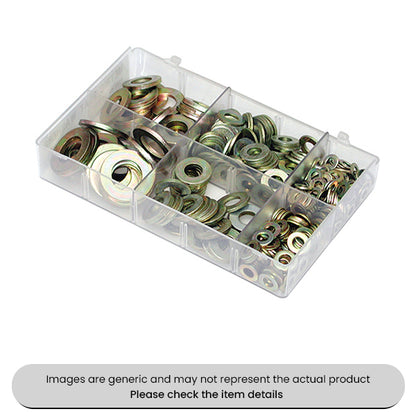 Zinc Plated Mini Flat O Rings Washers Form A 5MM-16MM Assorted Box 375pcs
