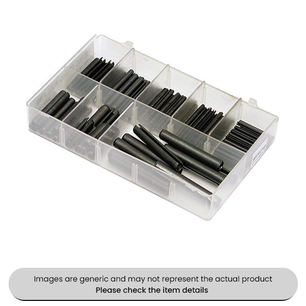 Mini Spring Roll Pins Clips & Rivets Metric Assorted Box 160pcs