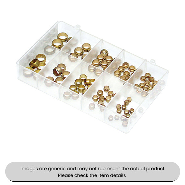 Mini Brass Barrel & Stepped Olives 5-12MM Metric Assorted Box 90pcs
