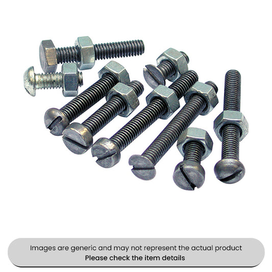 Steel BA Screws & Nuts Head Types & Lengths Assorted Pack 200pcs