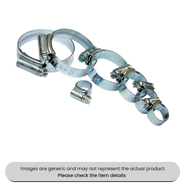 Zinc Plated Mild Steel HI-GRIP Hose Clips 12-55 Small Sizes Pack Qty 50