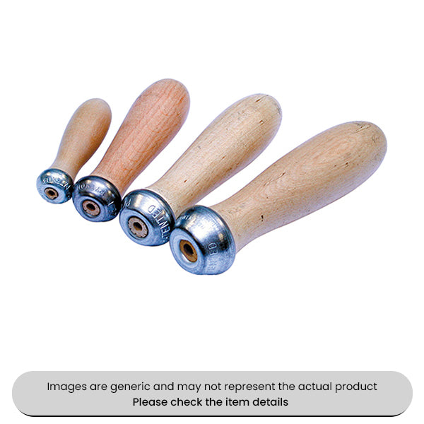 Wooden File Handles NO. 0-3 with Metal Safety Ring Pack Qty 8