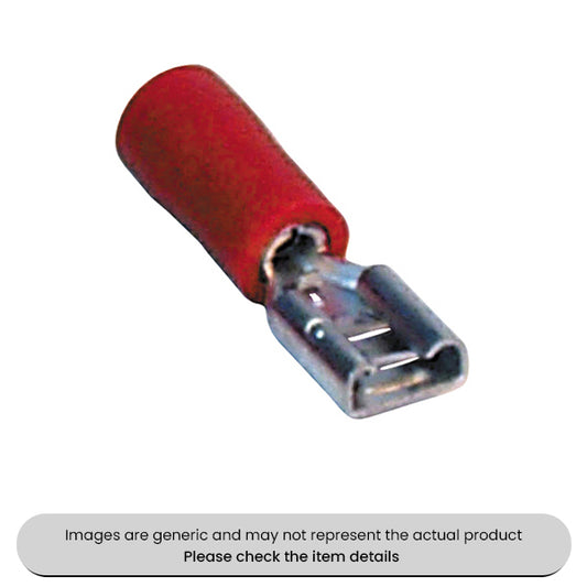 Red Female Spade Terminals & Connectors 4.8MM Pack of 100