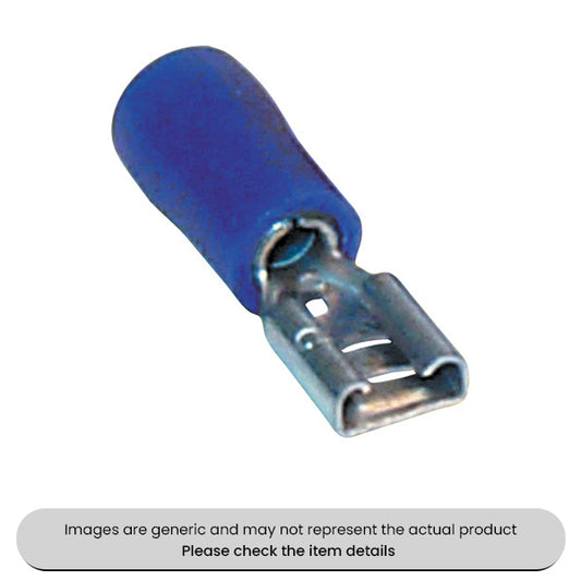 Female Blue Spade Terminals & Connectors 6.3MM Pack of 100