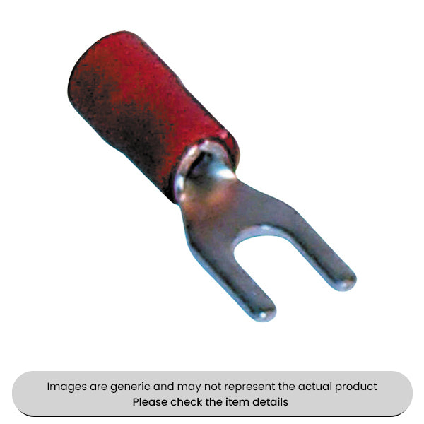 Red Fork Terminals & Connectors 3.7MM, 4BA Pack of 100