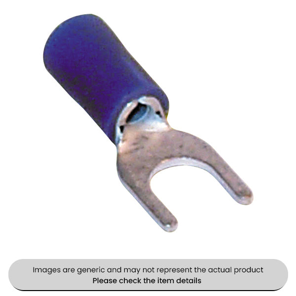 Blue Fork Terminals & Connectors 5.3MM, 2BA Pack of 100