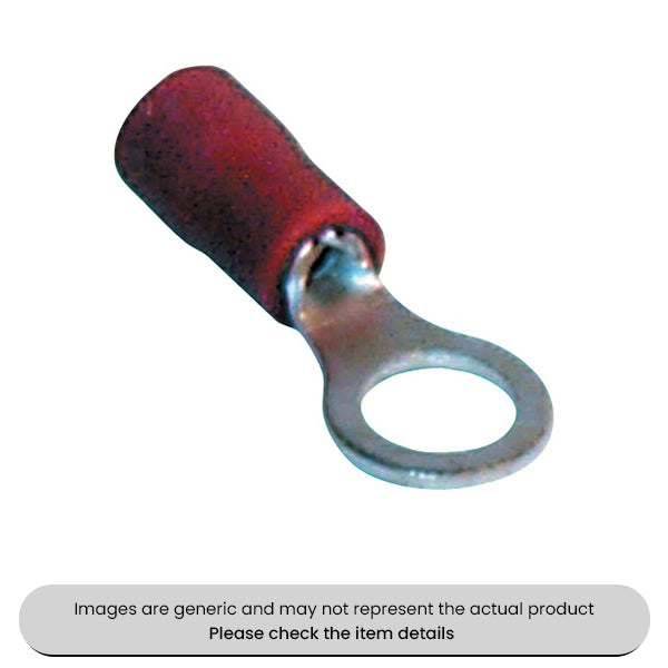 Red Ring Terminals & Connectors 5.3MM Pack Qty 100