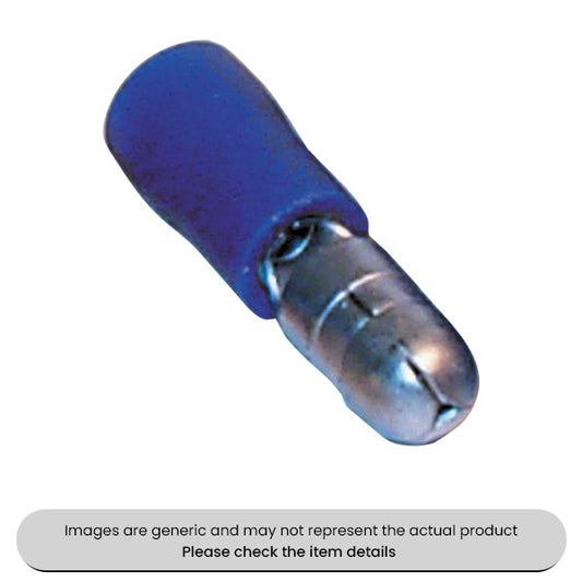 Male Blue Bullet Terminals & Connectors 5MM Pack Qty 100
