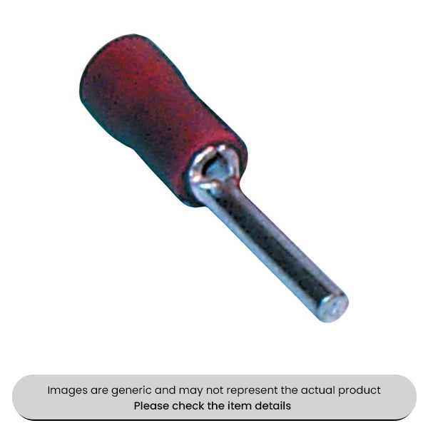 Red Pin Terminals & Connectors 1.9MM Pack of 100