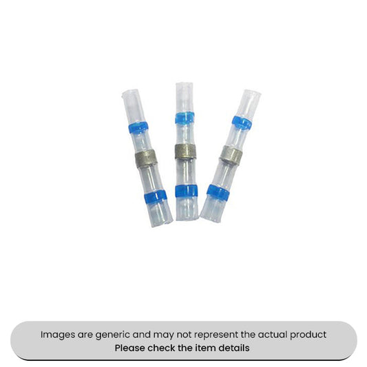 Blue Pre-fluxed Solder Butt Connectors 1.5MM-2.5MM Adhesive Lined Pack Qty 10