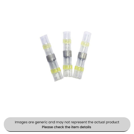 Yellow Pre-fluxed Solder Butt Connectors 4MM-6MM Adhesive Lined Pack Qty 10