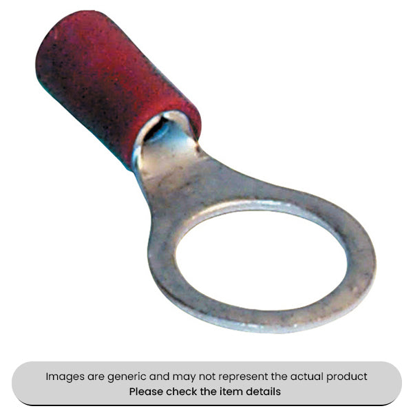 Red Ring Terminals & Connectors 10.5MM Pack Qty 100