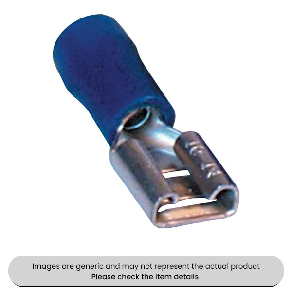 Female Blue Spade Terminals & Connectors 6.3MM Pack of 300