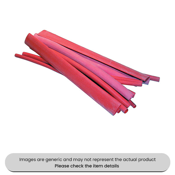 Red Polyolefin Heat Shrink Tubing 12.7X70MM Length Pack Qty 50