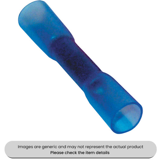 Blue Heat Shrink Terminals Adhesive Lined Butt Connectors Pack Qty 100