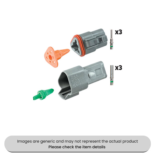 3 Way Indent Crimping Waterproof DT Connectors Kits Pack Qty 10