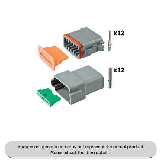 12 Way Indent Crimping Waterproof DT Connectors Kits Pack Qty 28