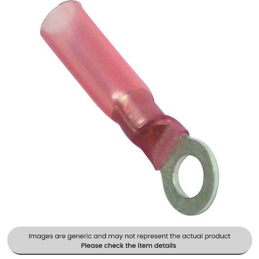 Red Heat Shrink Terminals Adhesive Lined 4MM Ring Terminals Pack Qty 25