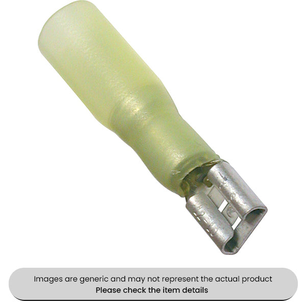 Heat Shrink Terminals Adhesive Lined 6.3MM Female Spade Terminals Pack Qty 25