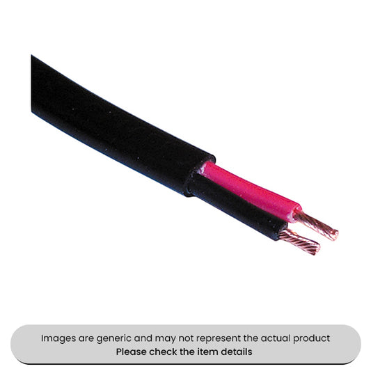 Black Mains & Auto 1 MM², Twin Core 16.5AMP, 30M Length Cable Pack Qty 1