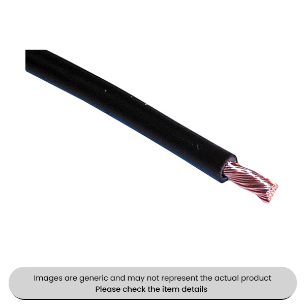 Black Mains & Auto 3 MM², Single Core 27.50AMP, 30M Length Cable Pack Qty 1