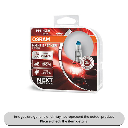 Osram Nightbreaker Laser H7 Cap PX26d, 12V, 55W & 150M Long Beam Pack Qty 2
