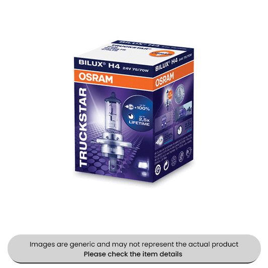 Osram Truckstar Halogen Headlight Bulb Xenon H7 Cap PX26d, 24V, 70W Pack Qty 1