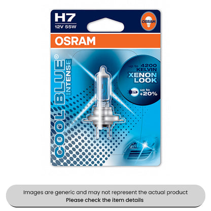 Osram Cool Blue Halogen Headlight Bulb Xenon H7 Cap PX26d, 12V, 55W Pack Qty 2